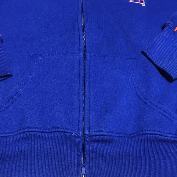 Colosseum Boise State Jacket Men XL Hood Zip Font Navy Orange Pockets Throwback - Picture 6 of 12